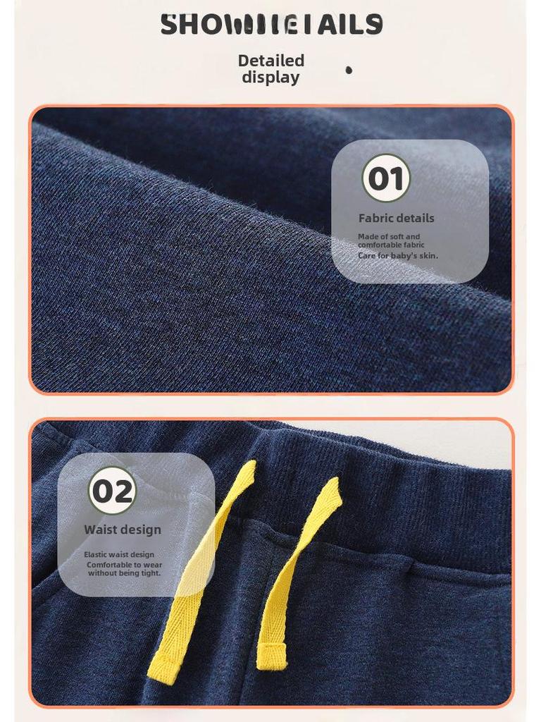 Neuankömmling: Europäischer & Amerikanischer Stil Jungen Herbst Sporthose - Modische Baby-Sweathose mit Fake-Kordelzug