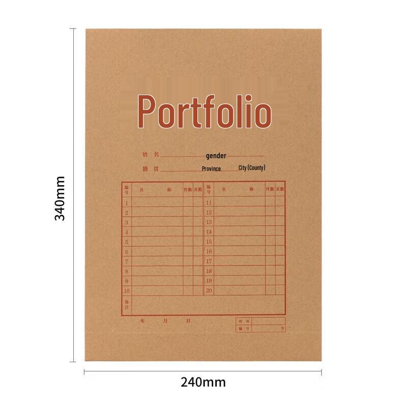 Deli A4 200g Kraft Paper File Bags with 6cm Side
