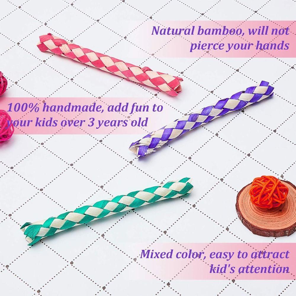 3PCS/5PCS/6PCS Stress Relief Chinese Finger Trap Natural Bamboo Bird Chew Toy Puzzle Toy  Gag Gift