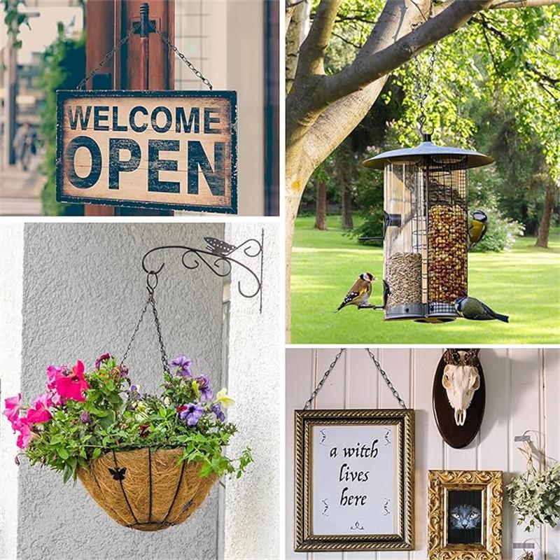 Cesto Fioriera Sospeso in Rattan Sintetico Catena con 3 Ganci Vasca Piante Idroponiche Fioriera per Crescita Piante Decorazione Giardino Casa