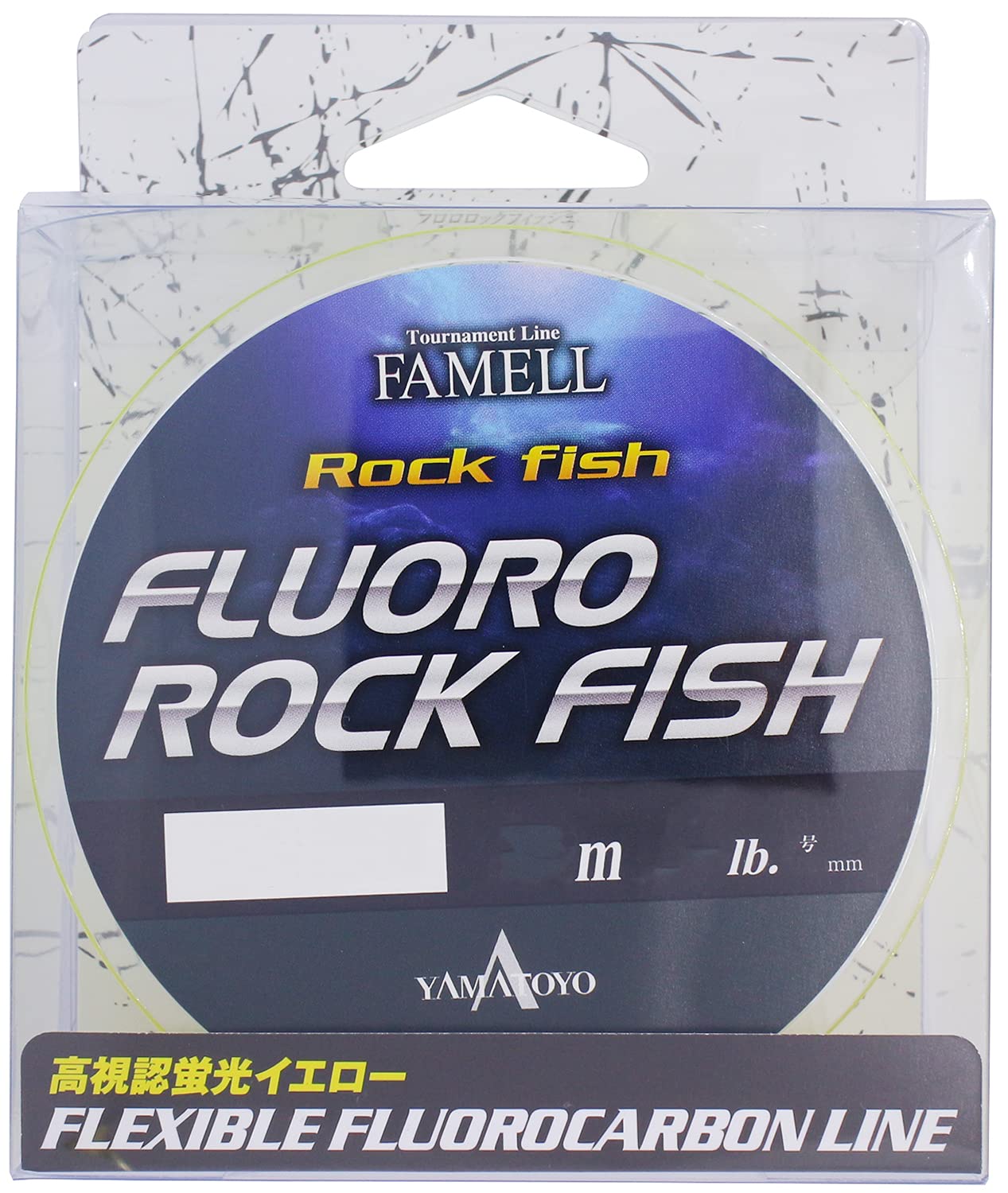 Yamatoyo Fluorocarbon Rockfish Line 100m Fluorescent Yellow #3