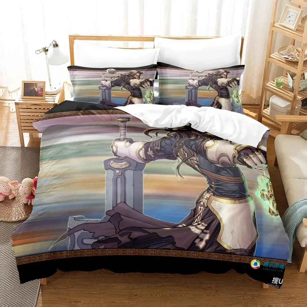 

Comforter Game Dunge On Fighter Female Magician Bedding Set Printed With Bed Soft Queen King Size Bedclothes Home Comforter (quilt)-EU Single(135*200cm)3pcs