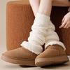 Fashion Solid Color Leg Warmers Thickened Coral Fleece Socks Warm Foot Cover Heap Socks Spring, Autumn and Winter
