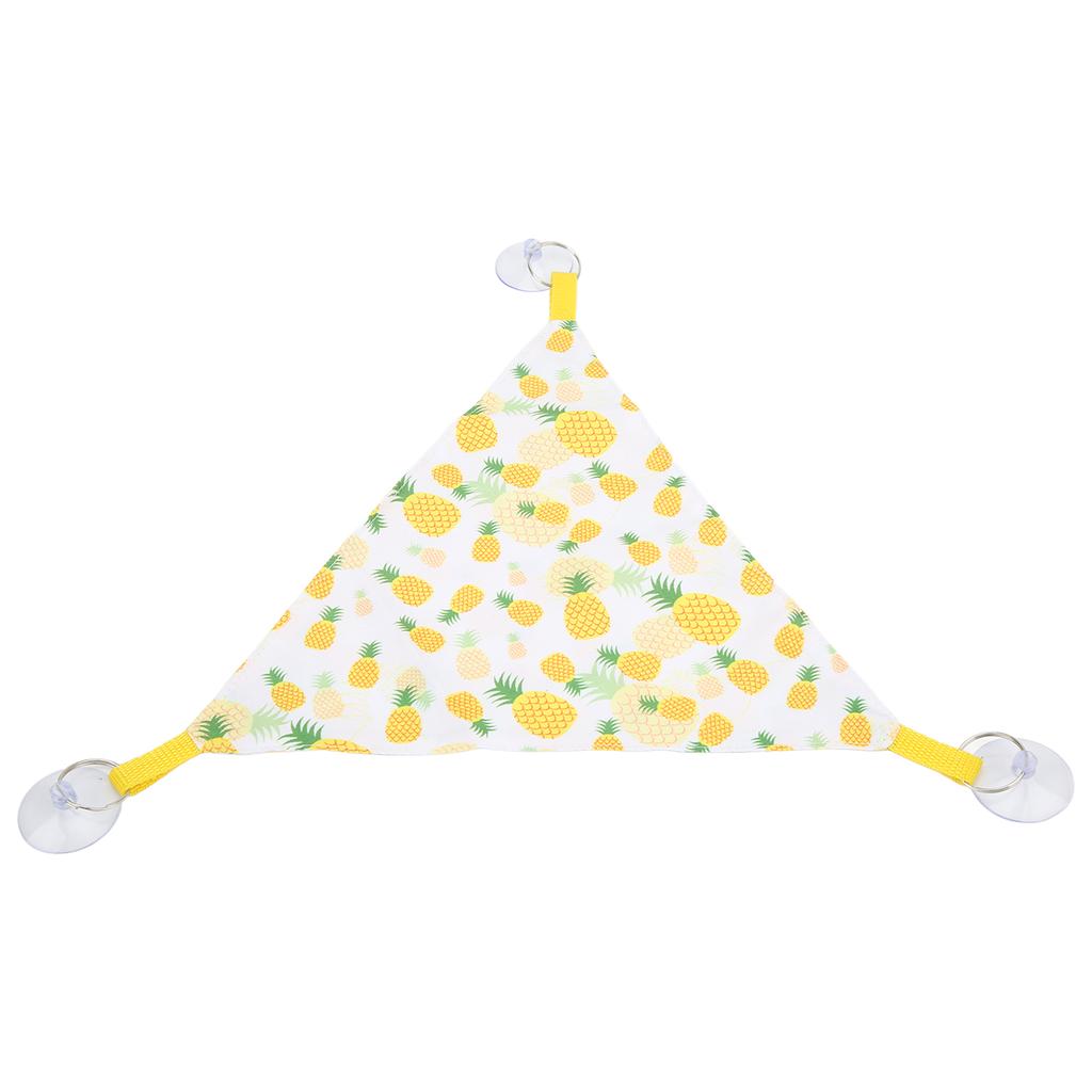 2pcs Reptile Hammock Soft Triangular Yellow Fruit Reptile Hanging Bed for Lizards Hamsters Bearded Dragons30x30x30cm