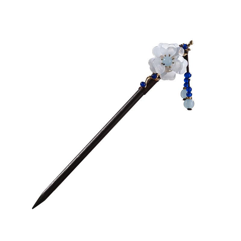 Ancient-Style Wooden Hairpins with Tassels - Chinese Hanfu Hair Accessories for Women