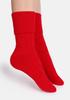 Warm Women's Socks with Wool and Jacquard Knit Grandma's Socks Red GRANDMA'S WOOLEN SOCKS Red 39/42 11084