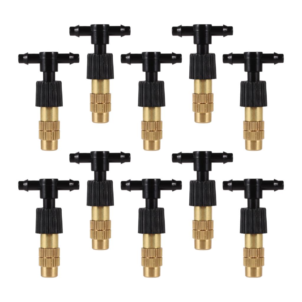 Misting Cooling System Sprayer Nozzle Adjustable Brass Atomizing Nozzle Humidify Watering Landscape For Garden Patio Greenhouse