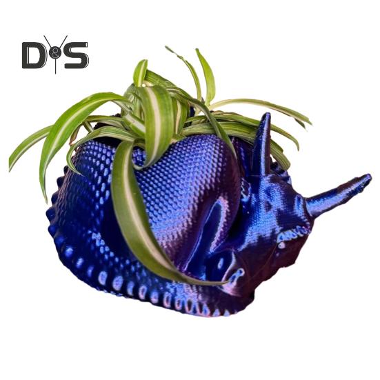 

3D-печатный горшок для цветов «Дракон», спящий горшок для цветов «Дракон», украшение стола, горшок для небольших растений, суккулентов темно-синий