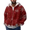 Men'S  Winter Zipper Hooded Fleece Sweatshirt With Patch Pocket Casual Jacket