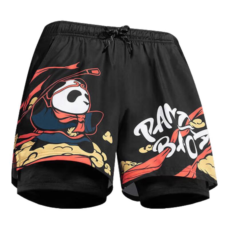 Men's Wukong Panda Double-Layer Swim Trunks & Sets