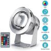 LED Submersible Floodlight, IP67 Waterproof RGB Underwater Light, 10W LED Spotlight for Fountain Pool Outdoor Garden Lighting Silver