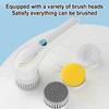 5-In-1 Cordless Electric Spin Scrubber Cleaning Brush Multifunctional Electric Rotating Home Washing Tools For Bathroom Kitchen