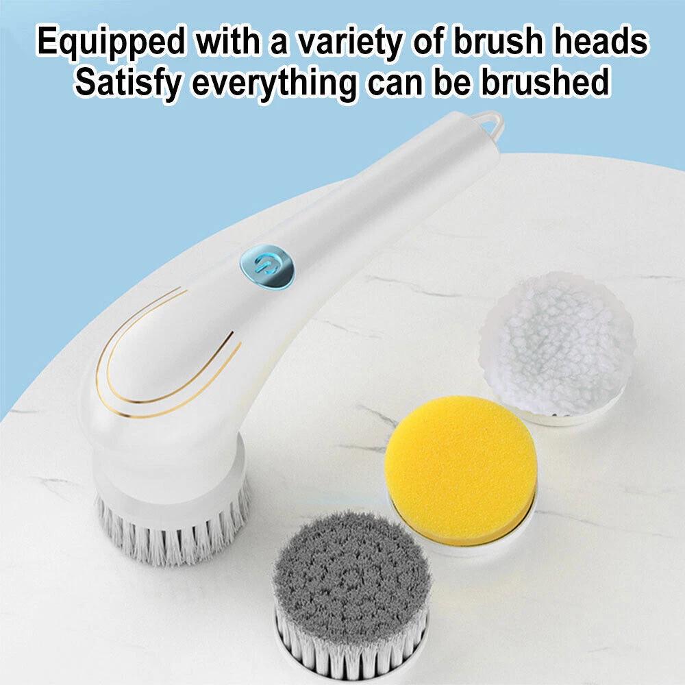 5-In-1 Cordless Electric Spin Scrubber Cleaning Brush Multifunctional Electric Rotating Home Washing Tools For Bathroom Kitchen