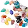20Pcs Glass Water Drop Pendant Set 2mm Hole Size Clear Necklaces Bracelets Hair Stick Pendant DIY Jewelry Making Supplies