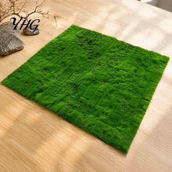 Non Maintenance Moss Turf Fake Mat, Realistic Artificial Faux Green Grass, 39" x Indoor Garden Landscaping Natural Looking for Crafts, DIY Fairy
