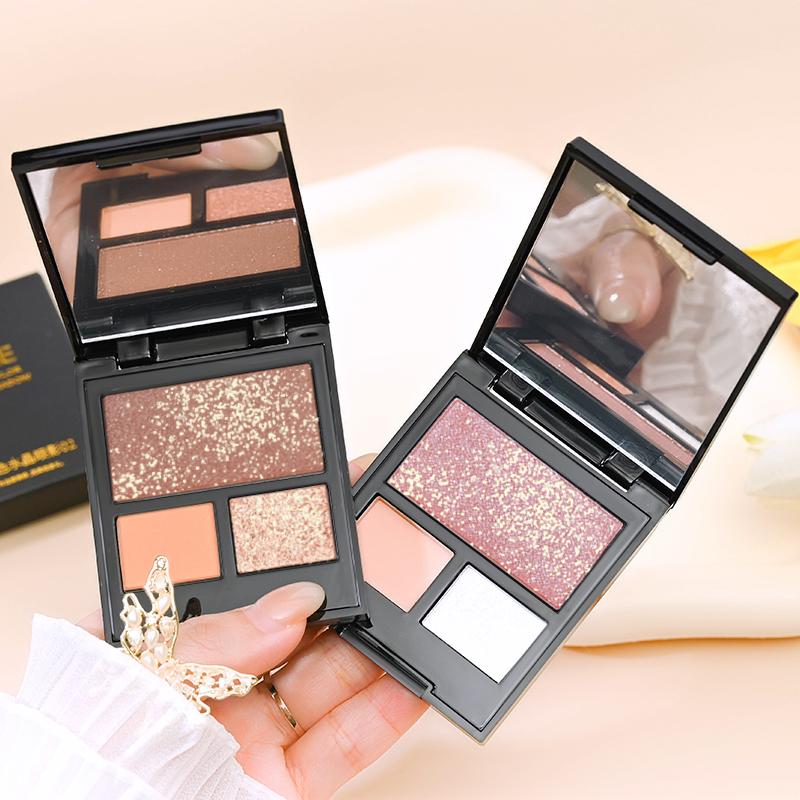 Punk Smokey Matte Glitter Eyeshadow Palette with 9 Cool Toned Colors