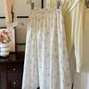 Floral Lace High-Waisted Korean Style Summer Skirt