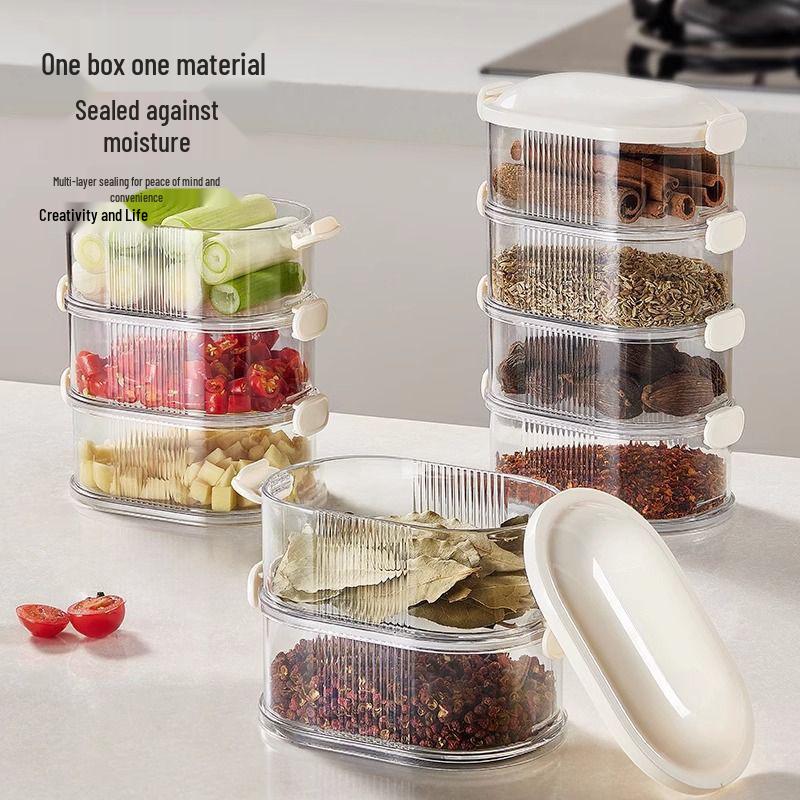 High-End Spice Storage Jar: Sichuan Pepper & Star Anise Sealed Container, Food Grade.