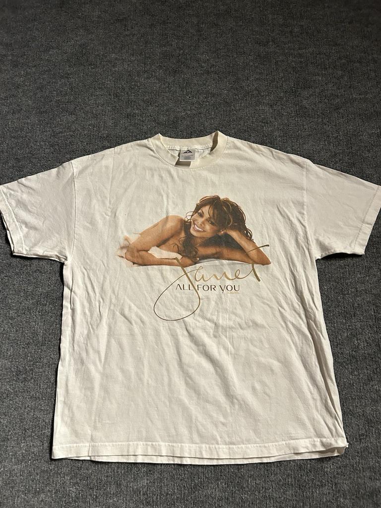Vintage Janet Jackson All For You Tour T Shirt White XXL 2001