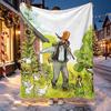 Pettersson und Findus Pattern Blanket for Home Decoration, Bed, Sofa, Car Travel, Camping, Suitable for All Seasons, Birthday Christmas Gift