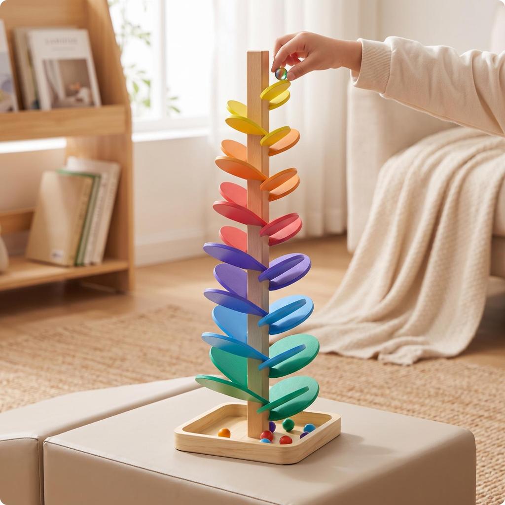 Musical Wooden Marble Run Tune Tree | developmentalStyle Design, Toy, for