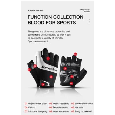 Outdoor Professional Cycling Gloves for Daily Sports Fitness Silicone Anti Slip Shock-Absorbing Wear-Resistant Cycling Gloves