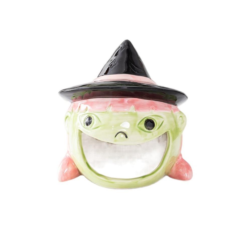 Cartoon Halloween Pumpkin Candlestick Ceramic Bat Candle Holder Cute Ghost Candlestick Bar