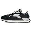 Star Marker Cushioning Slip Resistant Abrasion Resistant Low Top Running Shoes Men's Black White 112135580A-6