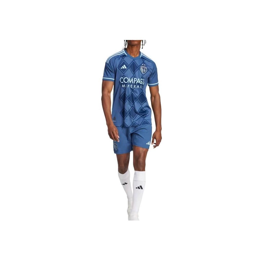 Adidas Sporting Kansas City Comfortable Casual Simple Versatile Soccer Jersey Men tops Night-Ocean HZ6195