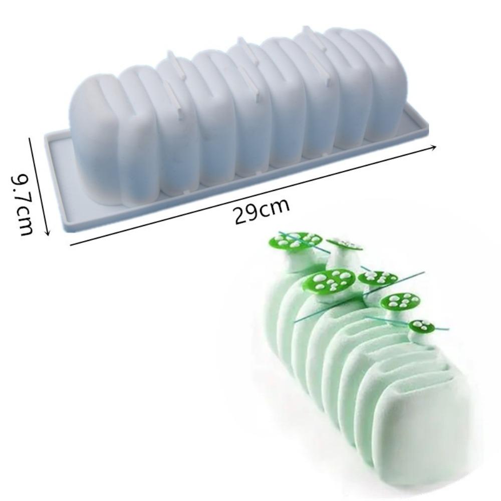 

Food Grade Silicone Mousse Cake Moulds Long Strip Shape Cubic Square Shape French Mousse Mould Bow Gift Box Shape