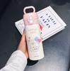 Cartoon Stainless Steel Straw Thermos Cup Outdoor Portable with Handle Portable Water Cup Creative Children's Bouncing Cup