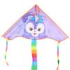Cute Cartoon Colorful Triangle Kite Flying Toys Kite For Children Kids With 30M Kite String Outdoor Fun Sports Kites Toys