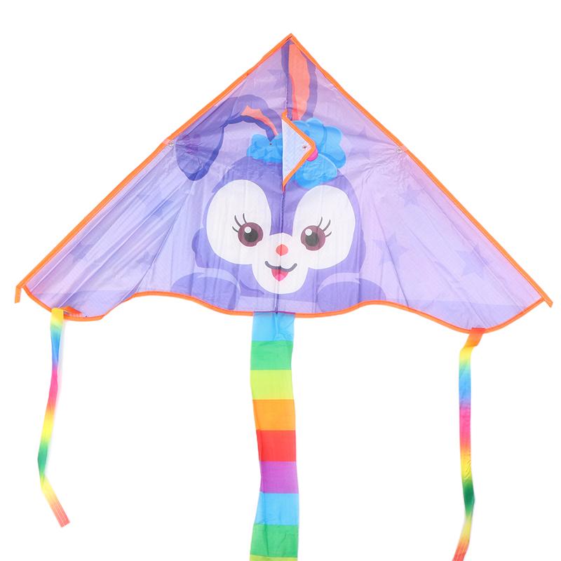 Cute Cartoon Colorful Triangle Kite Flying Toys Kite For Children Kids With 30M Kite String Outdoor Fun Sports Kites Toys