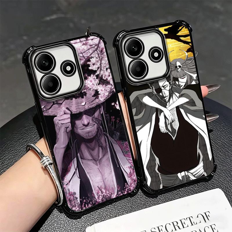 Bleach Kyoraku Shunsui Plating Phone Case For Xiaomi Redmi Note 14 15 Pro Plus 13 12 11 11S 11T 10 9S 9 5G Anti-Fall Airabag Cov