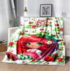 Strawberry Flannel Blanket Soft Warm All-Season Throw, Design for Camping, Car Travel, Hiking Sofa, Bed, Office Perfect Gift for Parties