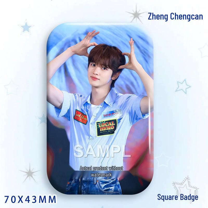 Zheng Chengcan Concert Star Badge & Laser Sticker Pin Brooch