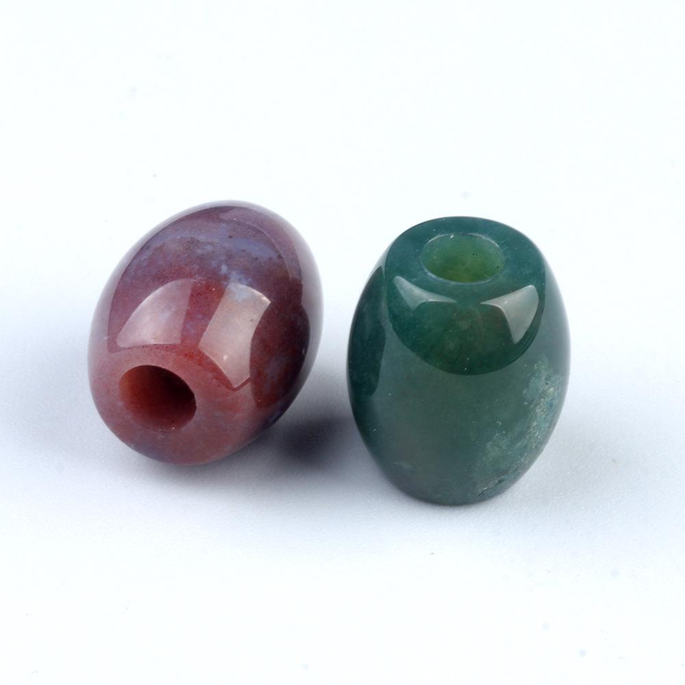 326-Large Hole Crystal Agate Jade Barrel Beads, 16×18mm, 5mm Hole, Jewelry Accessories