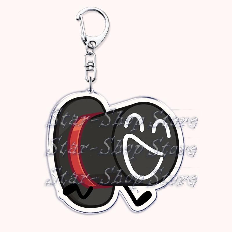 Hot Game Characters Keychain for Accessories Bag Firey Ruby Teardrop Flower Pin Coiny Price Tag Keyring Jewelry Fans Gamer Gifts