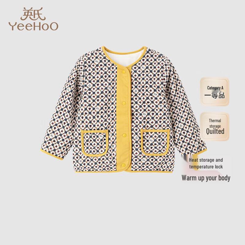YEEHOO Girls  Quilted Long Sleeve Jacket 80CM