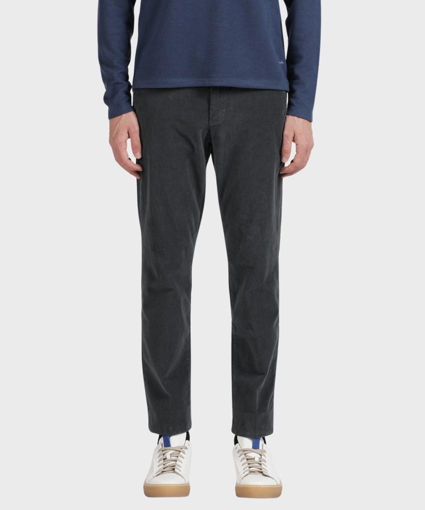 PANICALE Charcoal Brushed Cotton Regular Fit Pants