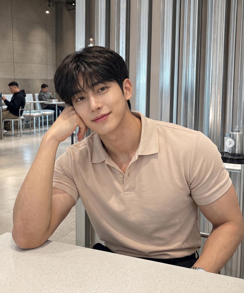 HERVINO Basic Cool Cotton Collared Short Sleeve Tee [Light Beige] (Type A)
