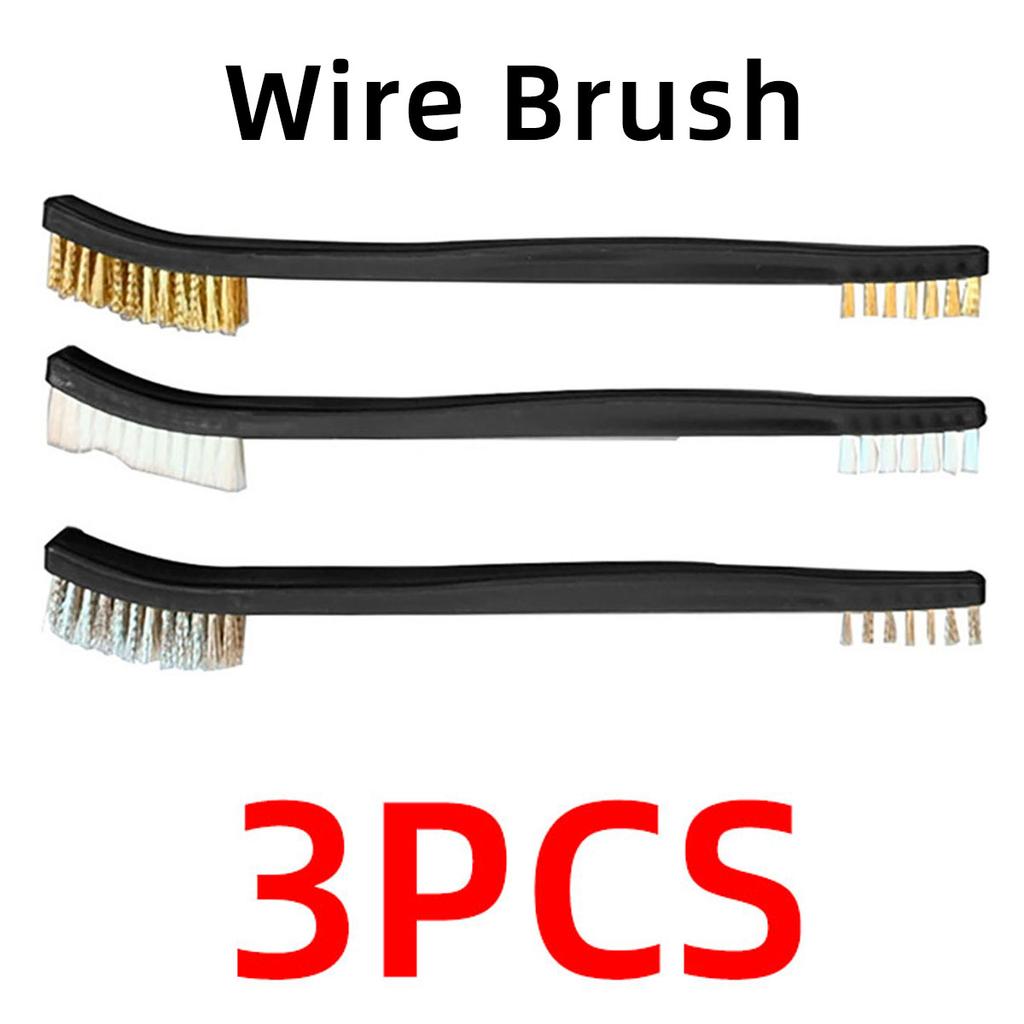 Double Ended Wire Brush/Nylon Hook Rust Proof Paint Metal Cleaner Multifunctional Cleaning Brush Sturdy And Durable Cleaning Set