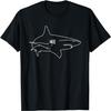 Great White Shark Ocean Predator Outline Silhouette Shark T-Shirt