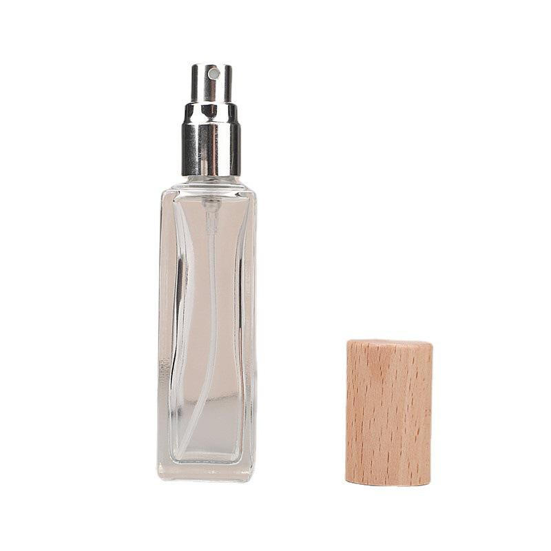 High-Grade Portable Perfume Refill Bottles with Wood Cap - 5ML, 10ML, 20ML Travel Size Options