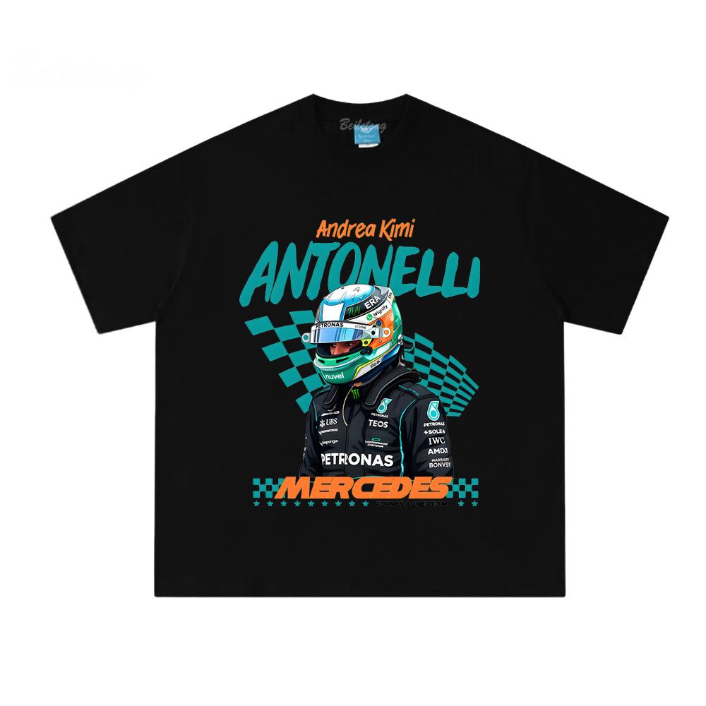 KIMI ANTONELLI T-SHIRT Mercedes AMG Petronas Racing Top F1 Grand Prix Outfit Motorsport Fan Gift Tee High Quality Trend Clothes