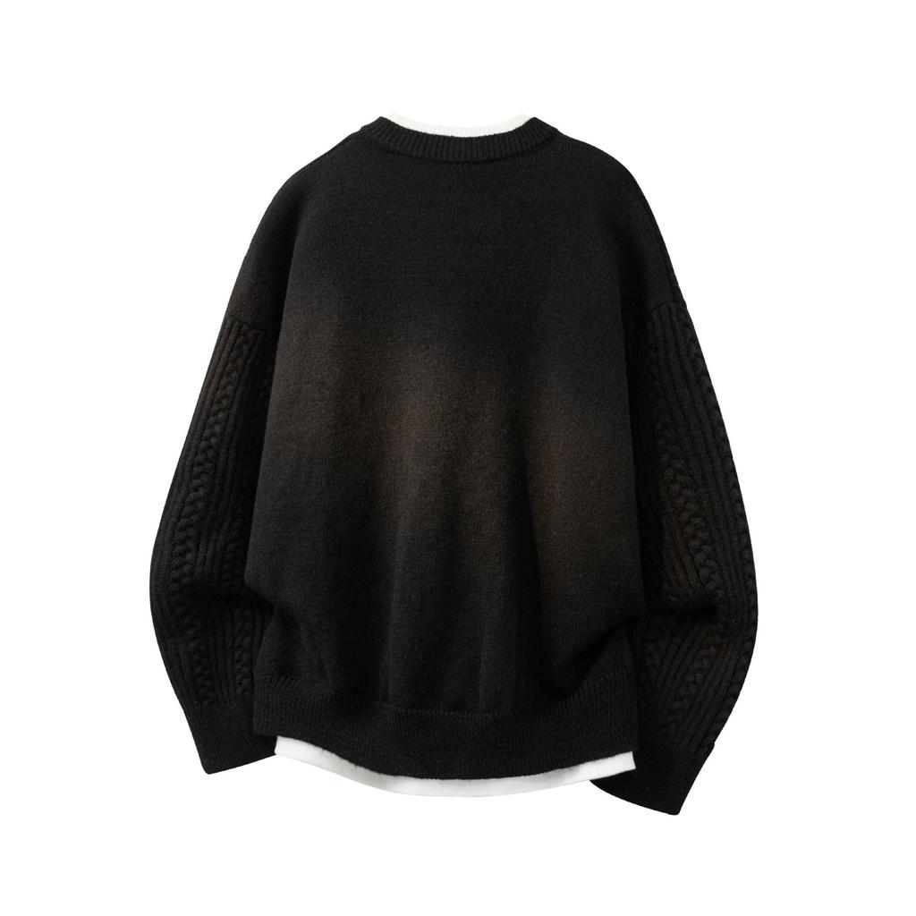 Men's Japanese Style Heavyweight Two-Piece Knit Sweater - Versatile & High Quality