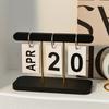 New Flip Wooden Perpetual Calendar Flip Month Date Display Desktop Schedule Planning Home Decoration Office Decor