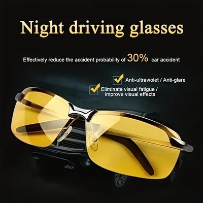 1 szt./2 szt. Okulary noktowizyjne do jazdy samochodem dla mężczyzn i kobiet, okulary półramkowe dla kierowców w modzie