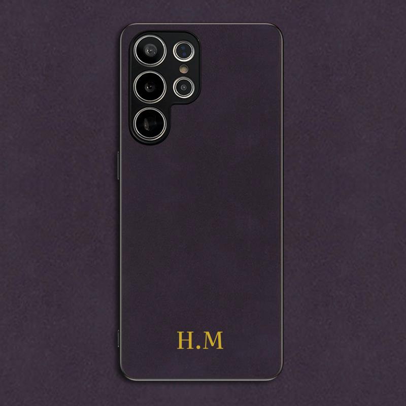 Personalise Customize Name Letter Leather Case For iPhone 16 Plus 15 14 13 12 Pro Max 11 X XR Sheepskin Cover coque funda