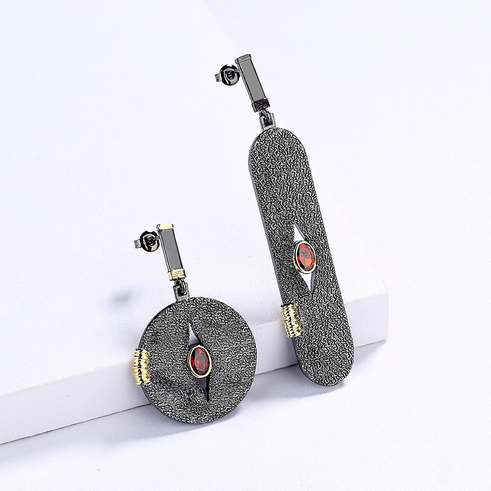 

Преувеличенные Креативные Асимметричные Современные Женские Серьги Мода Мода Черное Золото Двухцветные Серьги Женские Вечерние Украшения